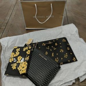 NWT Authentic Michael Kors Jet Set Trio Wristlets